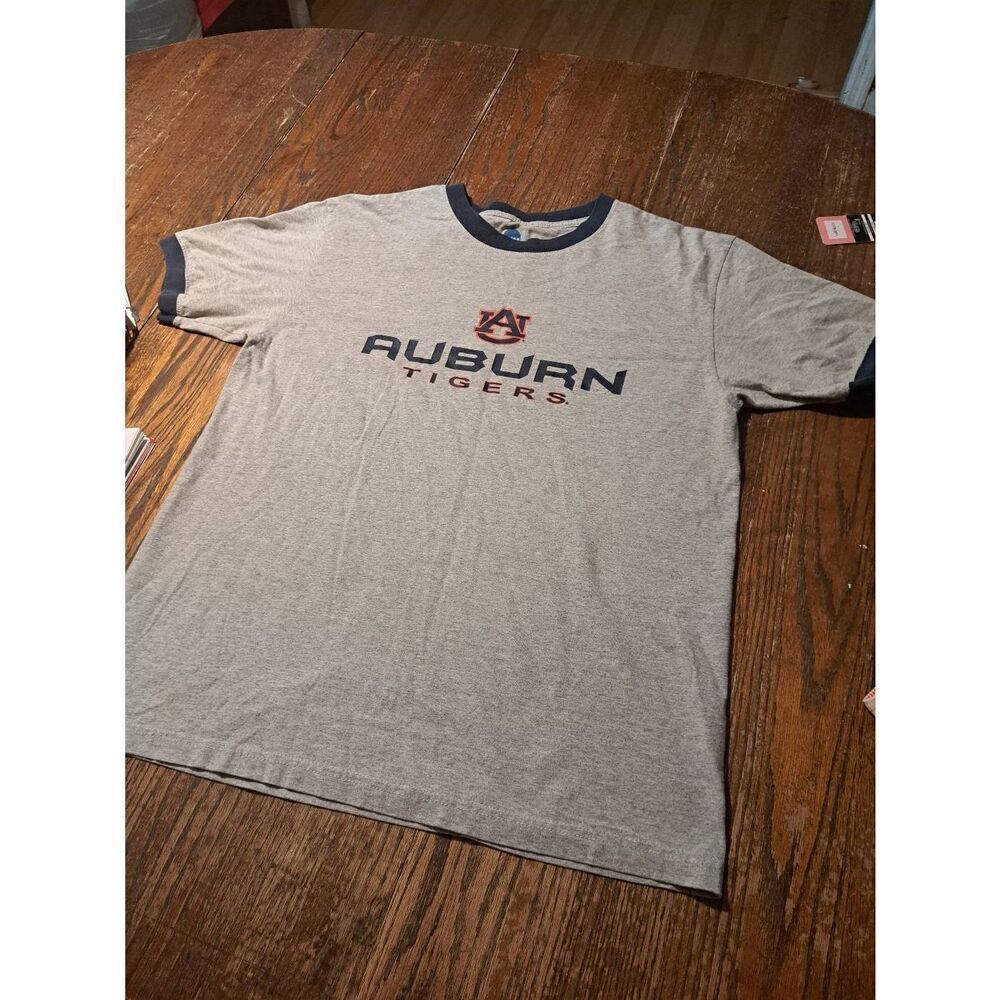 NCAA Auburn Tigers Men’s Large Gray Blue Orange Short Sleeve Crew Neck T-Shirt
